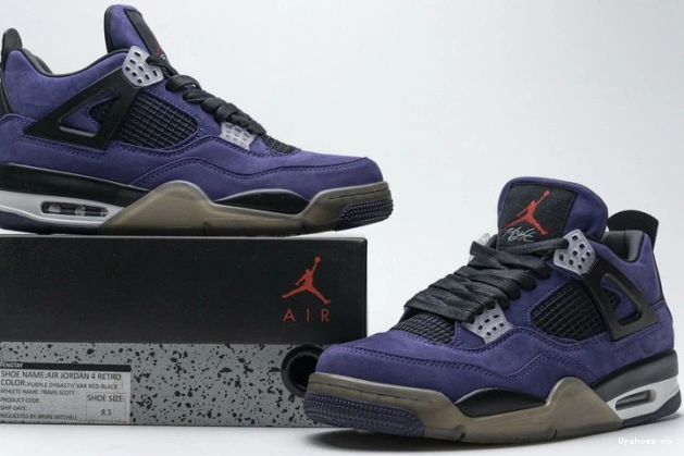 AJ4-766302 Jordan Retro Air Scott 4 Travis Purple x 0809